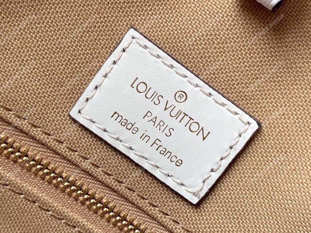 LV Onthego Monogram Toron Handle Crème Tote Bag GM