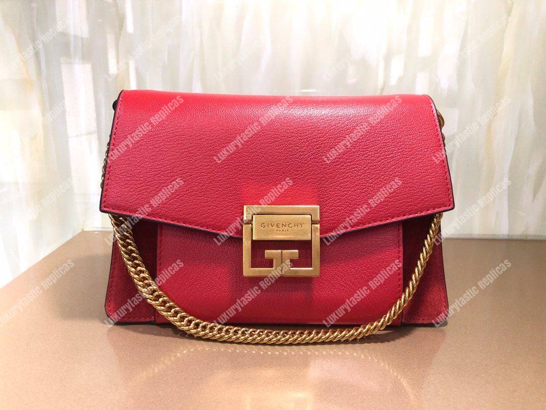 Givenchy Small GV3 Bag In Box Leather Red
