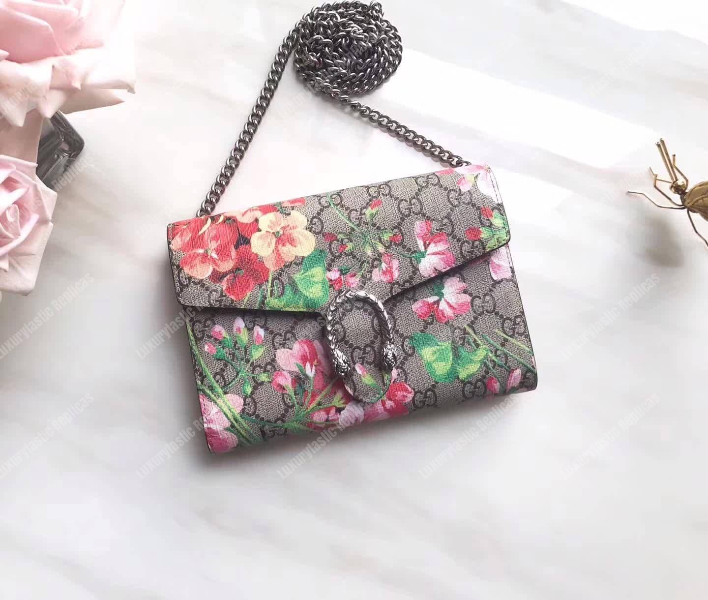 G*u*i dionysus blooms print mini chain bag