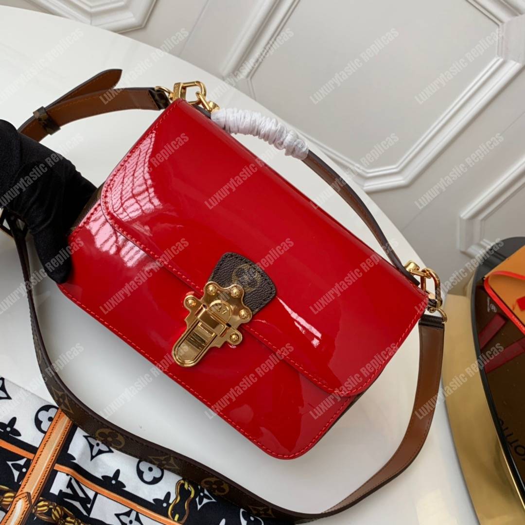 LV Cherrywood BB Smooth Patent Monogram Scarlet