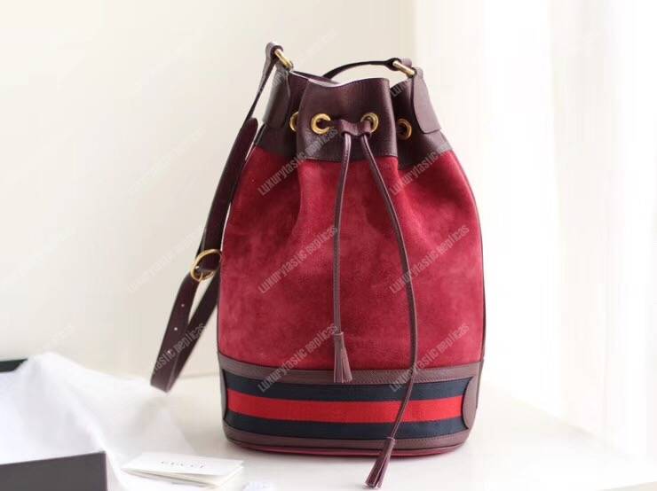 G*u*i ophidia bucket bag maroon