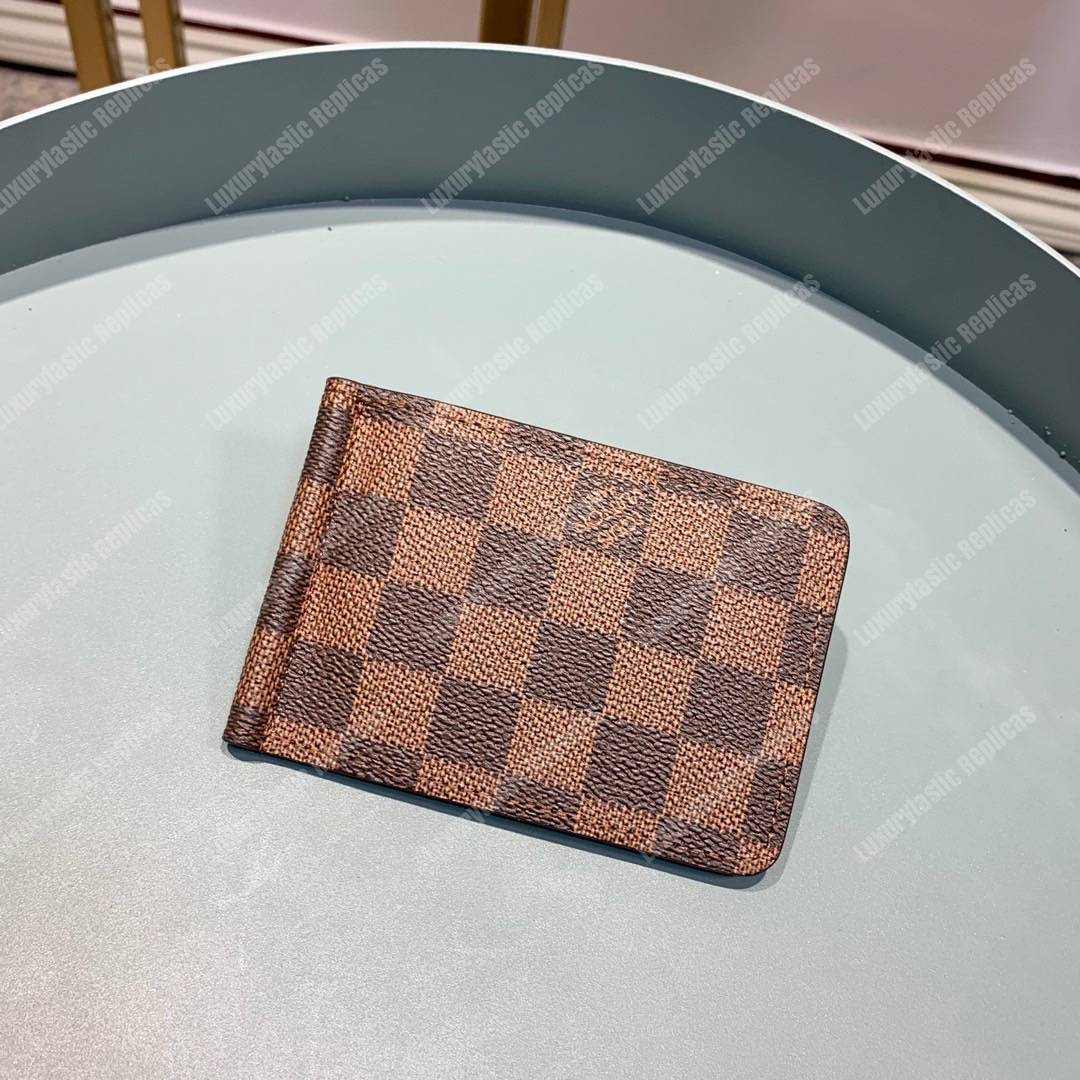 LV Pince Wallet Damier Ebene Brown