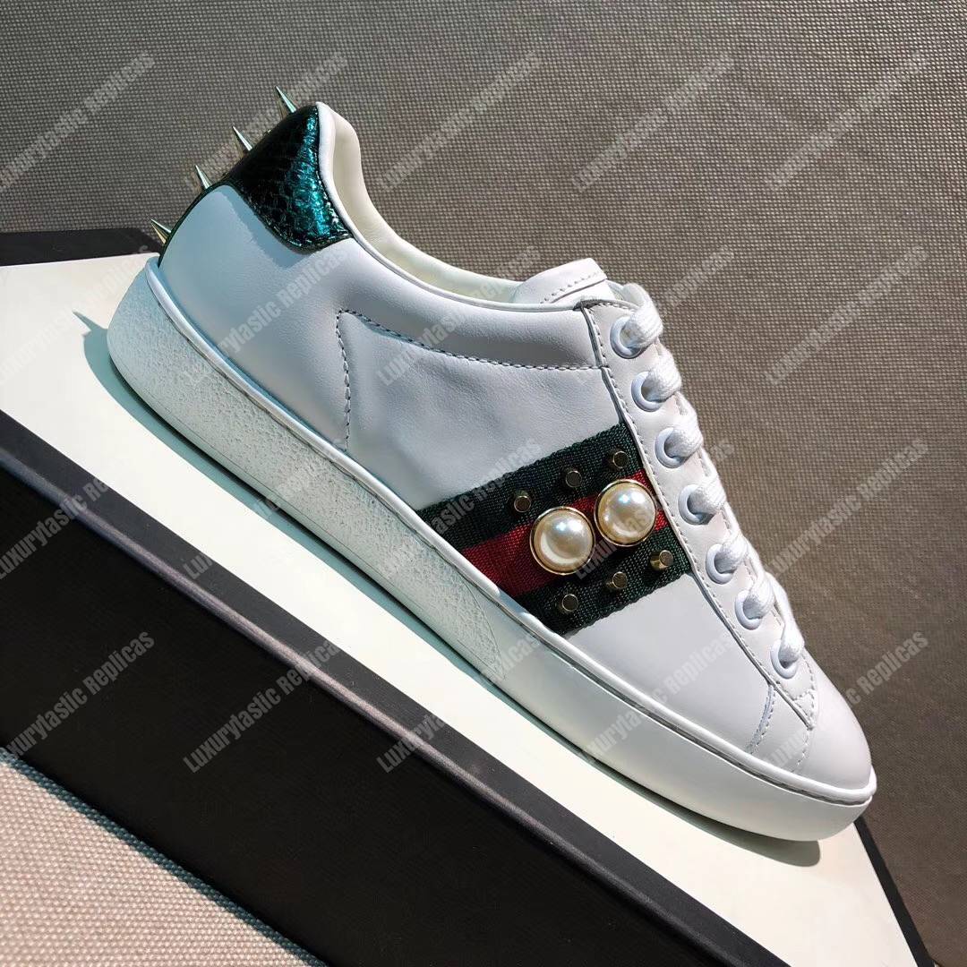 G*u*i women’s ace studded leather sneaker