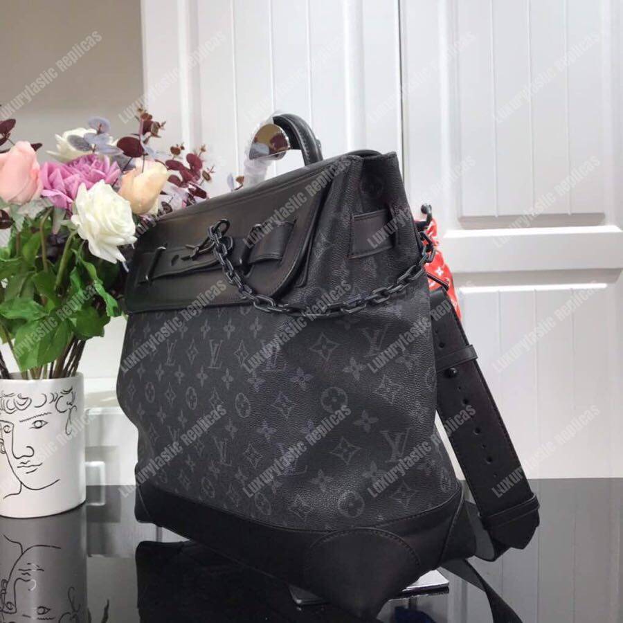 LV Streamer PM Taiga Leather Monogram Gray