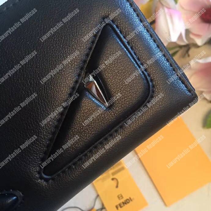 F**di black leather wallet