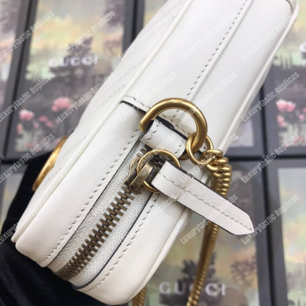 G*u*i gg marmont mini bag white