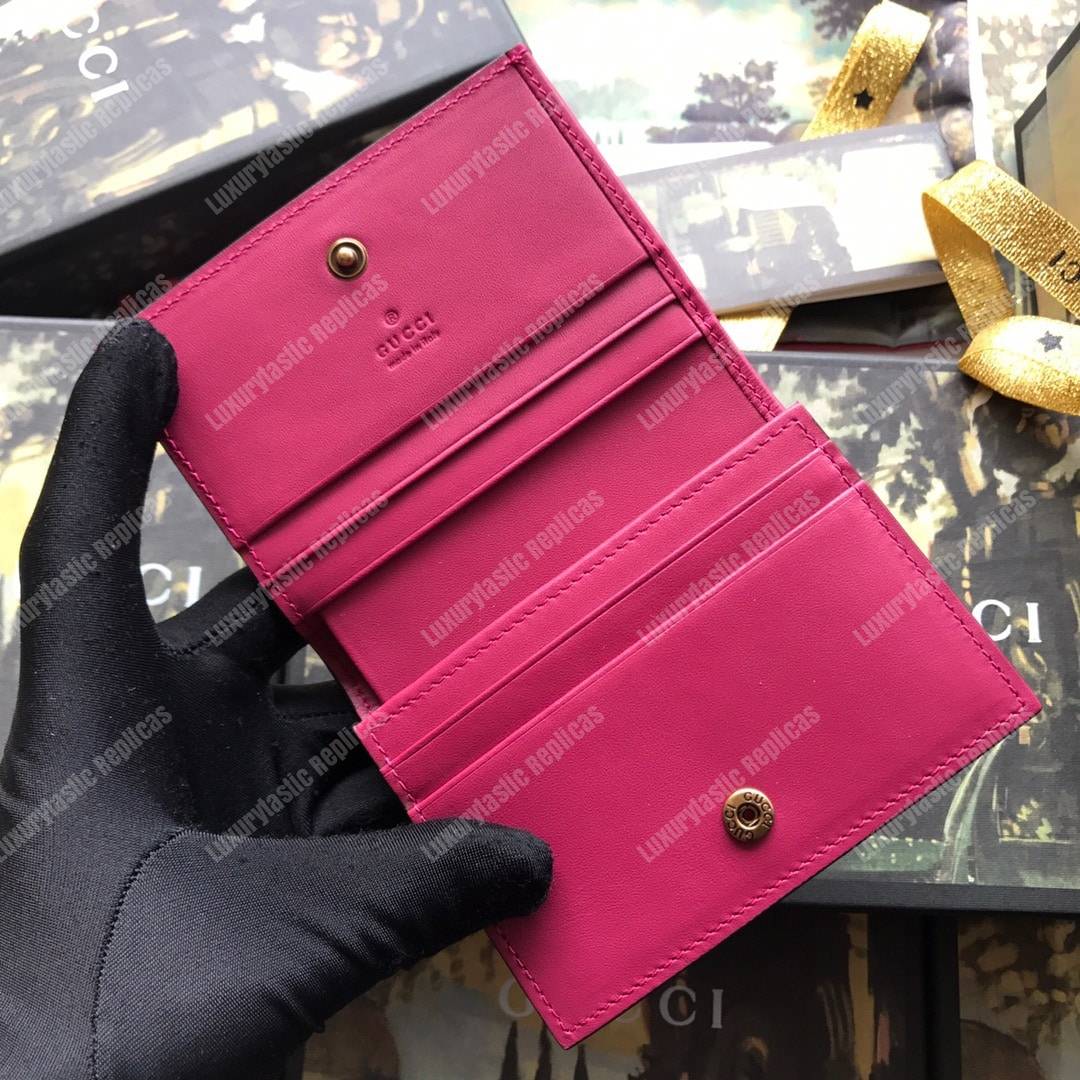 G*u*i coin wallet with ny yankees patch pink