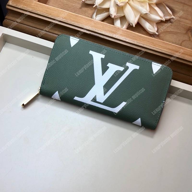 LV Zippy Wallet Monogram Khaki