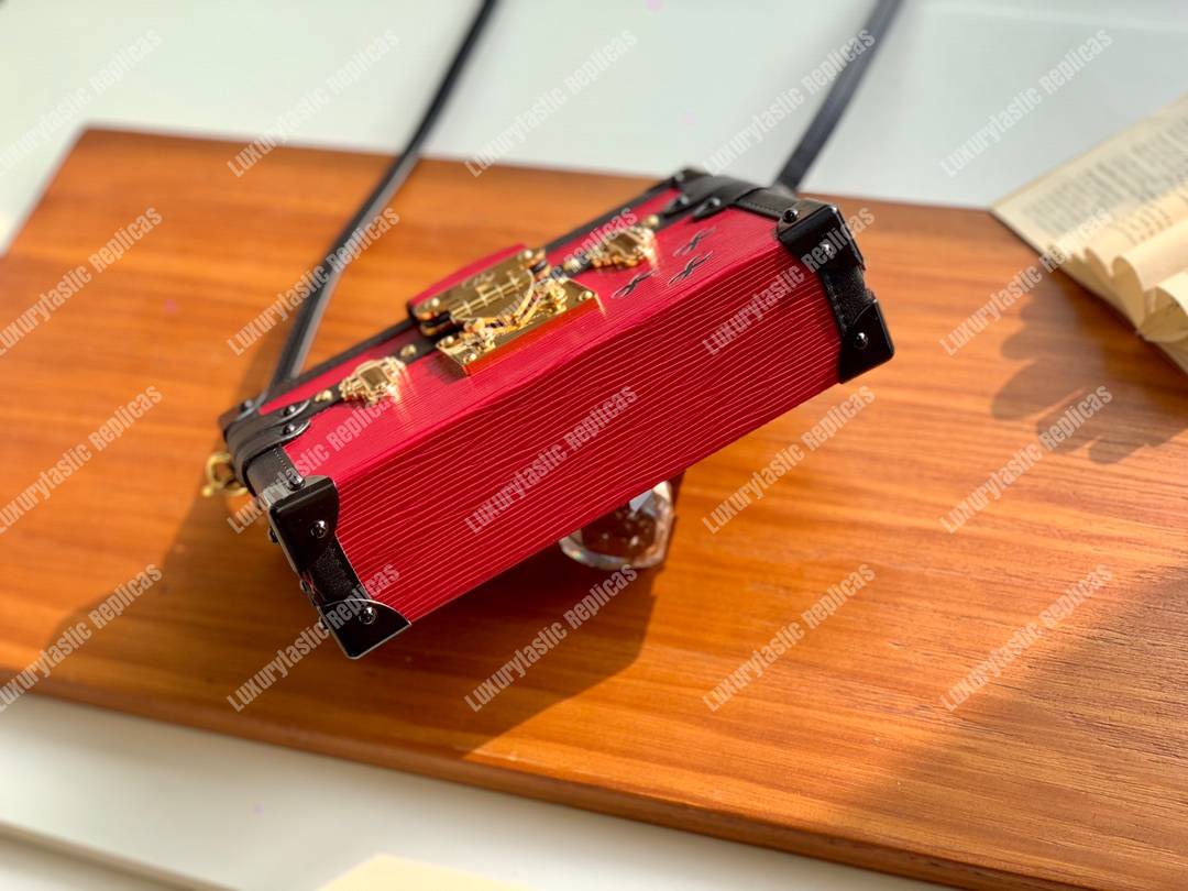 LV Petite Malle Epi Leather Coquelicot