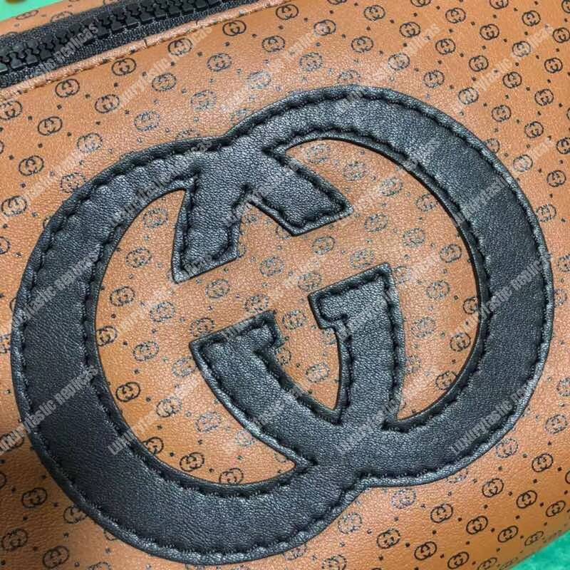 G*u*i G*u*i-dapper dan belt bag brown with ebony gg pattern