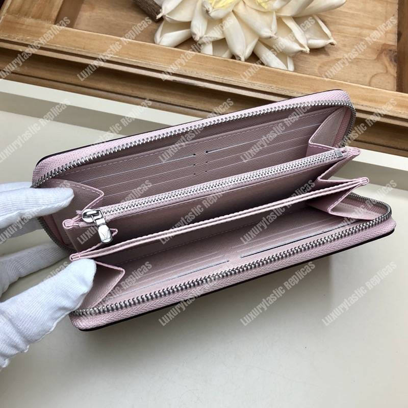 LV Special Edition Zippy Wallet Epi Leather Rose Ballerine