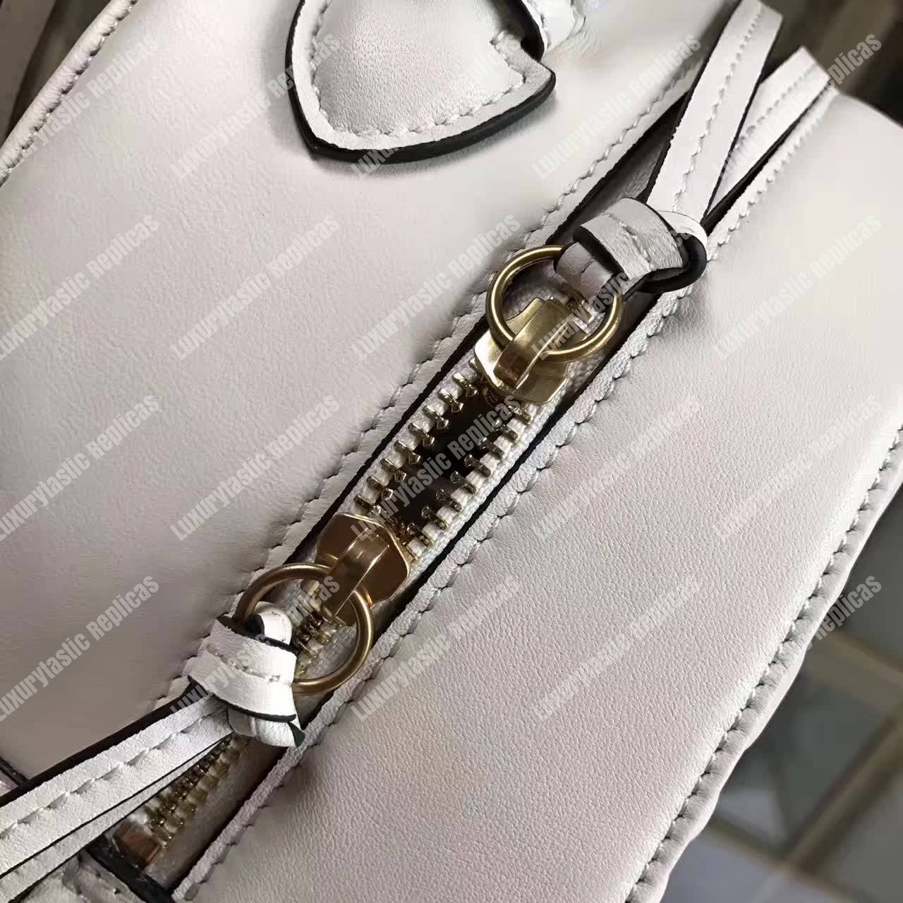 G*u*i gg marmont quilted leather backpack white