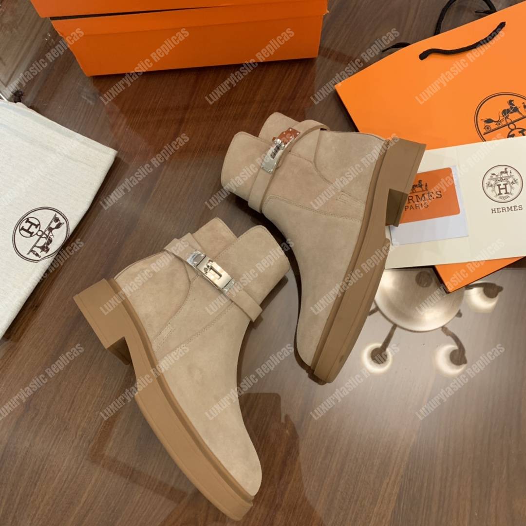 H**mes veo ankle boot baige