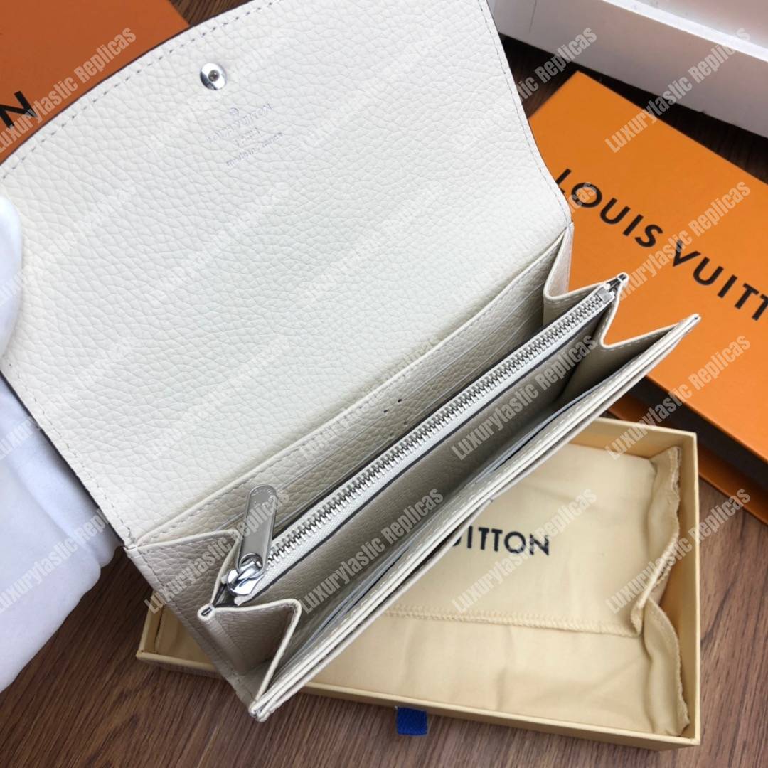 LV Iris Wallet Mahina Leather Ivory