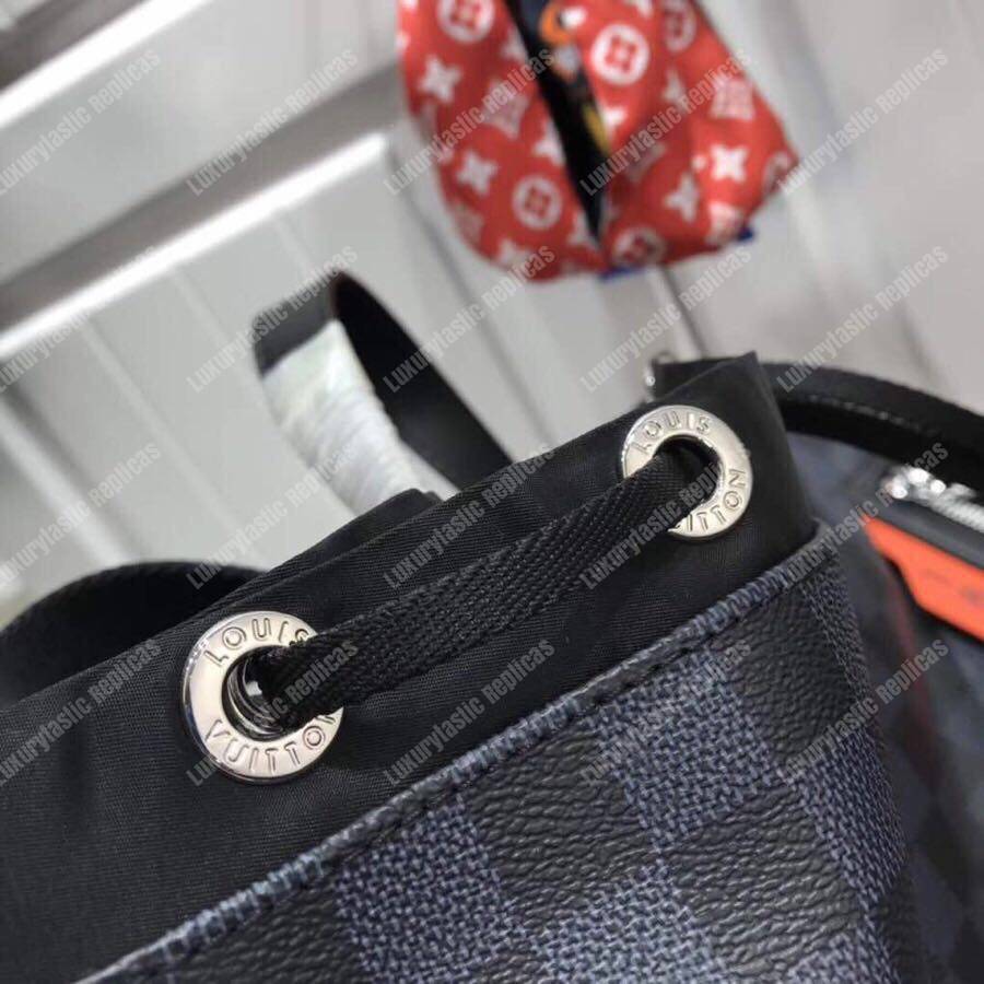 LV Drawstring Backpack Damier Colbat Race
