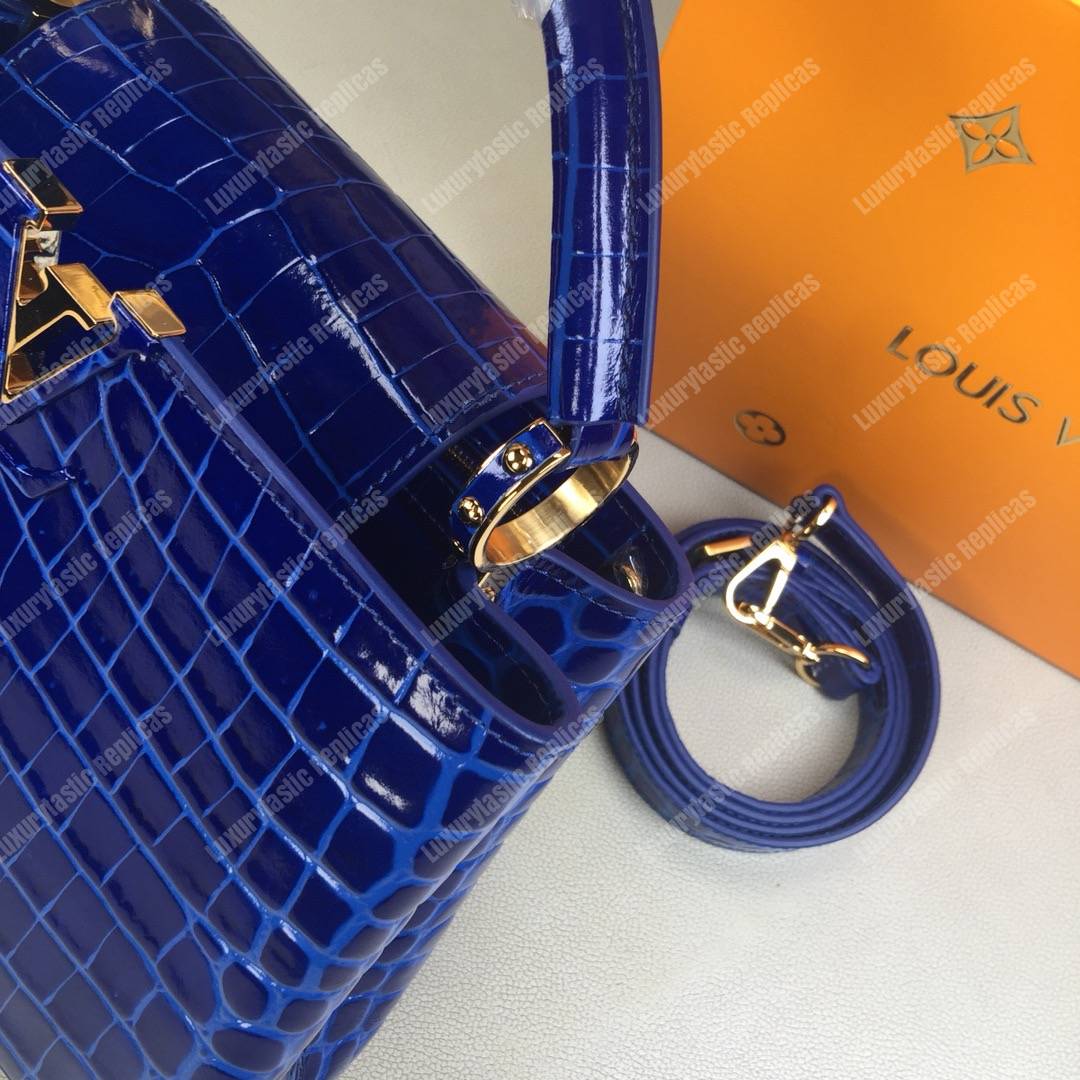 LV Capucines BB Crocodilien Brillant Saphir