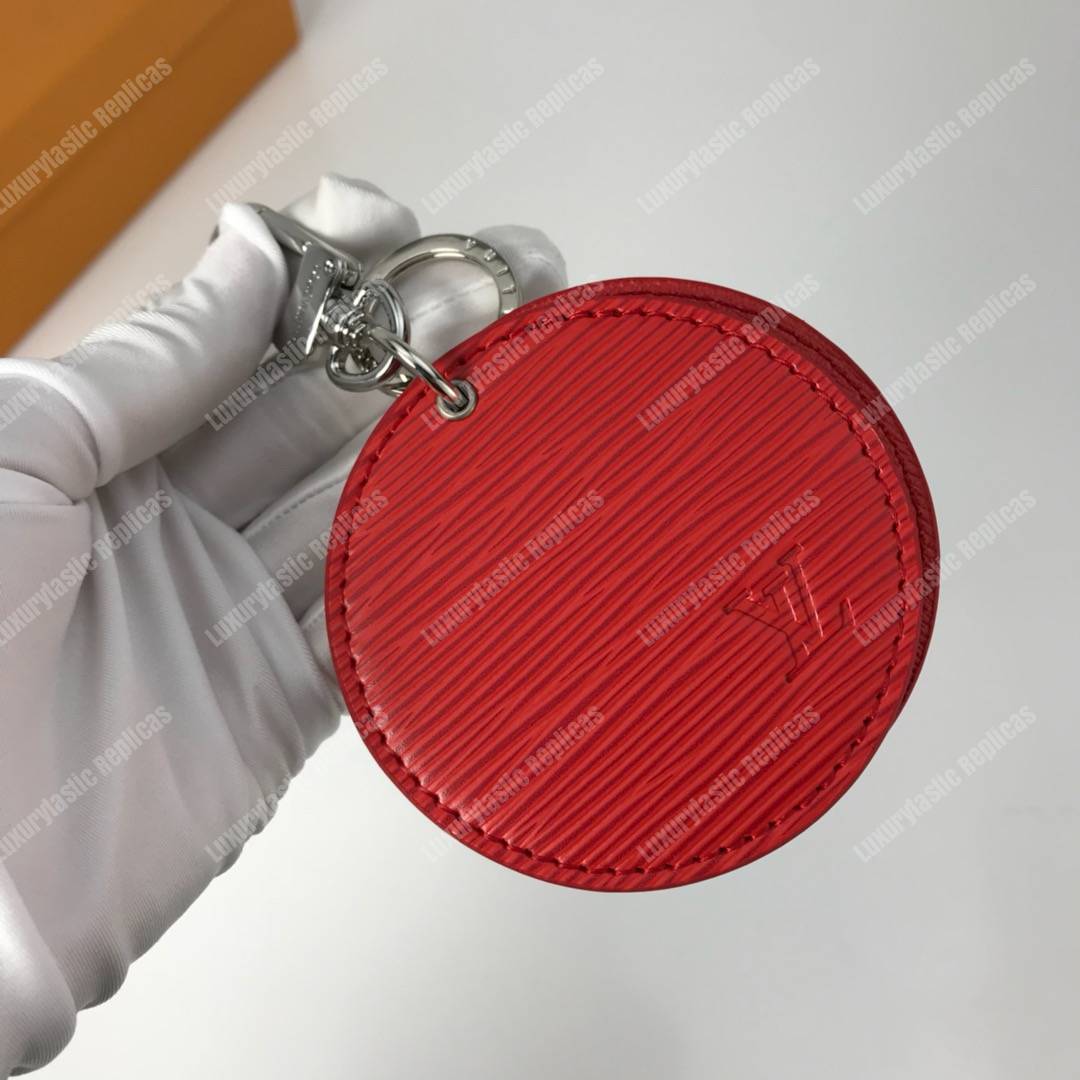 LV Mirror Bag Charm & Key Holder Epi Leather Red