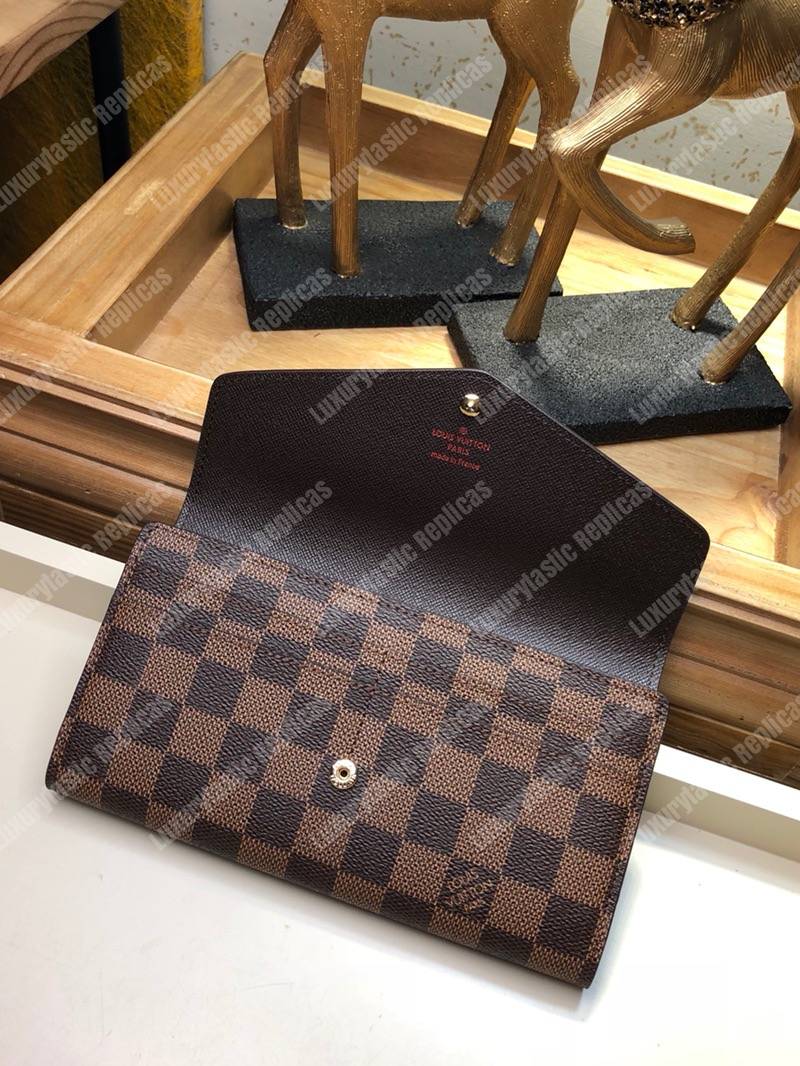 LV Sarah Wallet Damier Ebene Brown
