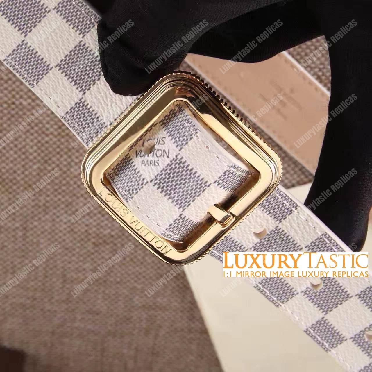LV Malletier Belt 30mm Damier Azur 2016 Edition