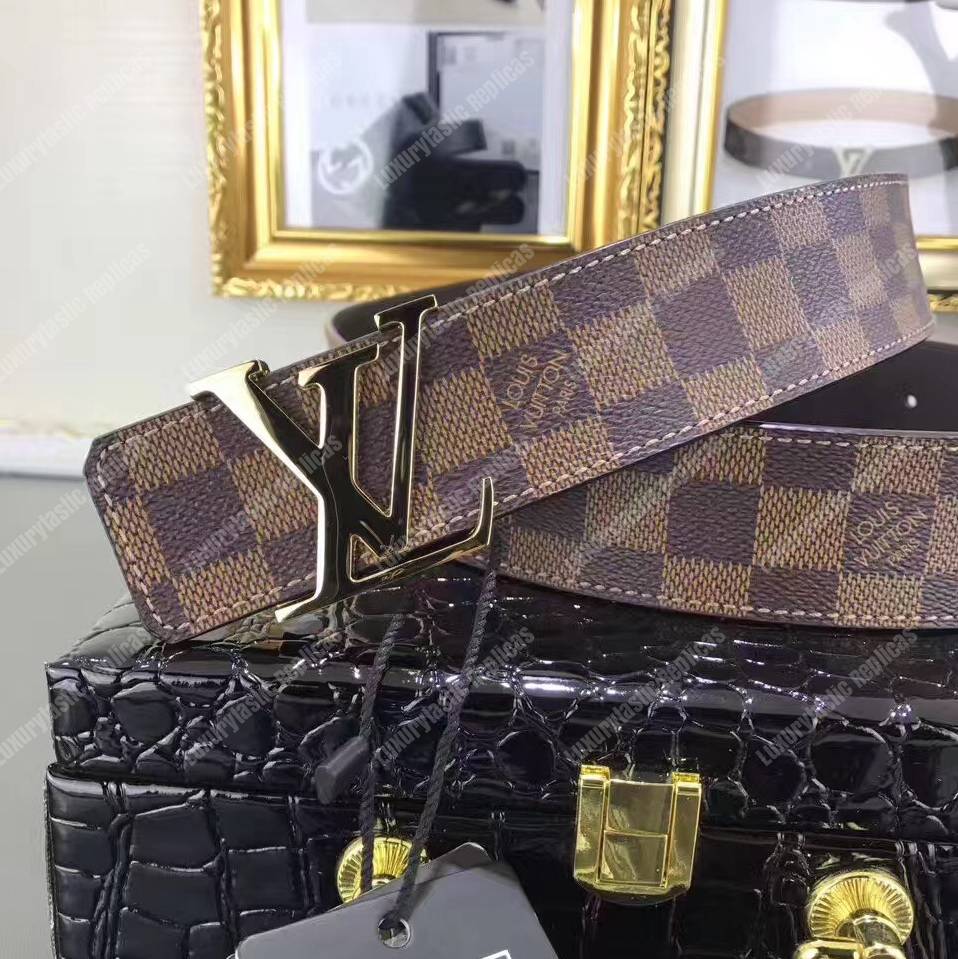LV Initiales 40MM Belt Damier Ebene Canvas
