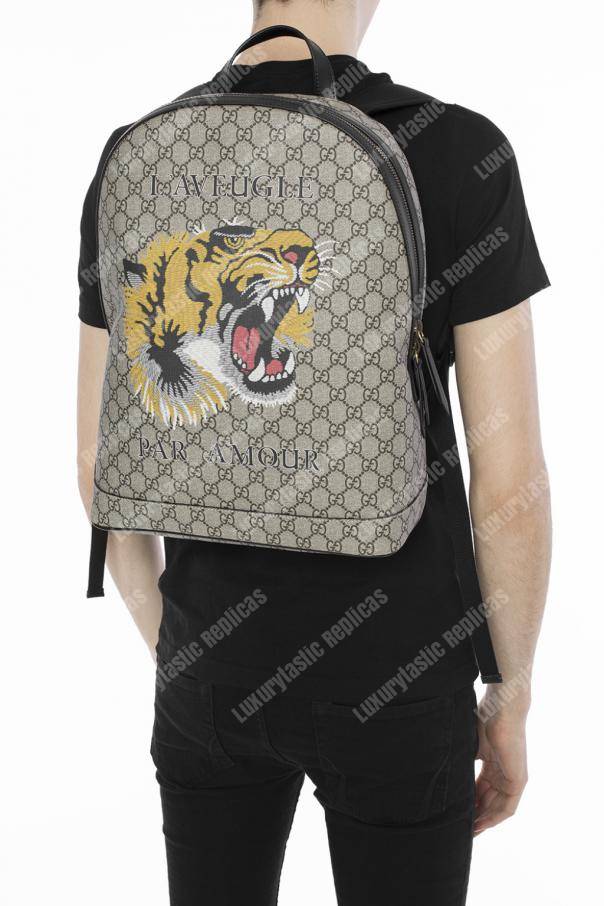 G*u*i tiger print gg sup*e backpack