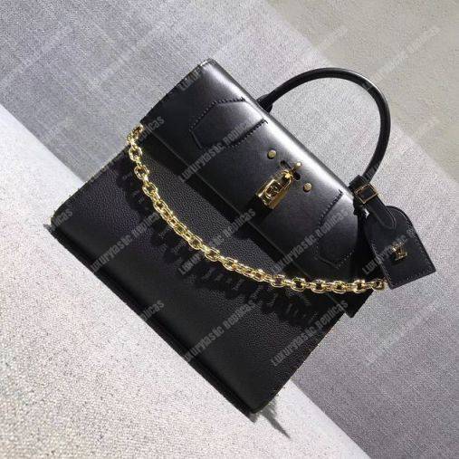 LV City Steamer One Handle Bag Black