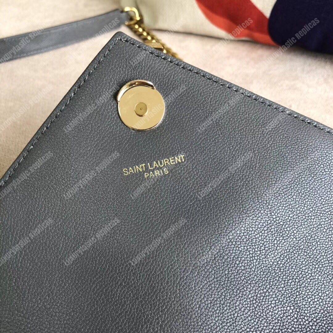 Saint Laurent Medium College Bag In Dark Anthracite
