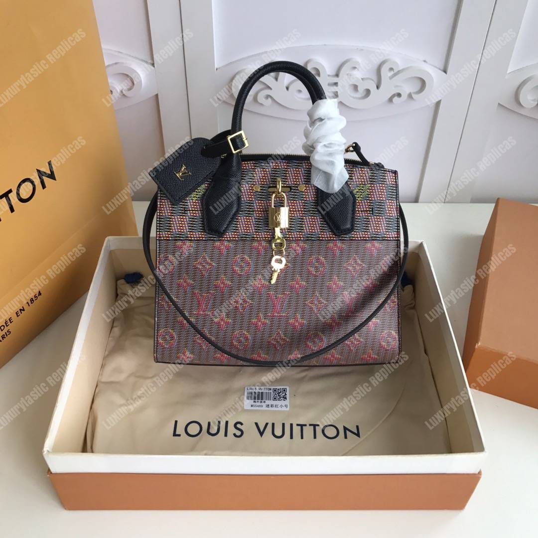 LV City Steamer PM Red Black