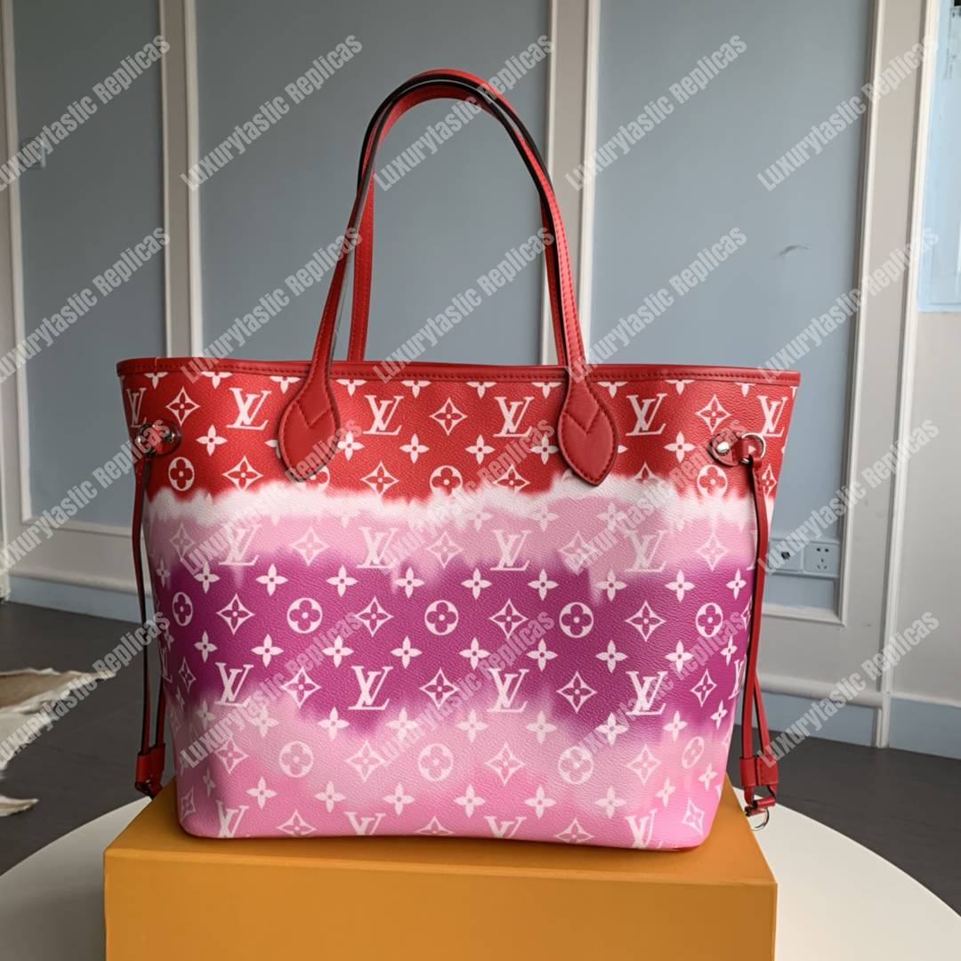 LV Escale Neverfull MM Rouge