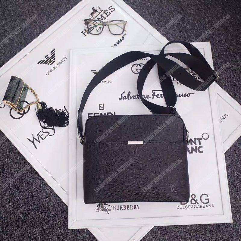 LV Anton Messenger PM Taiga Leather Ardoise