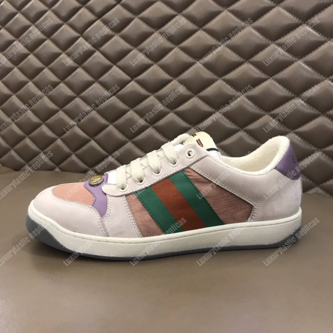 G*u*i women’s screener leather sneaker lilac