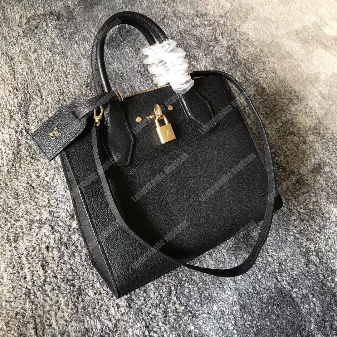 LV City Steamer PM Taurillon Leather