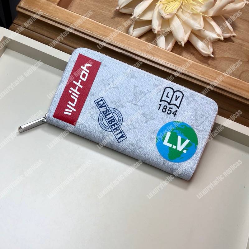 LV Zippy Organizer Monogram White