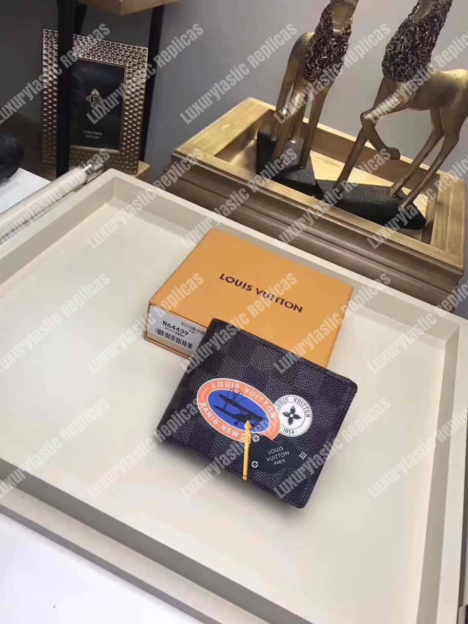 LV League Damier Graphite Canvas Multiple Wallet 2017