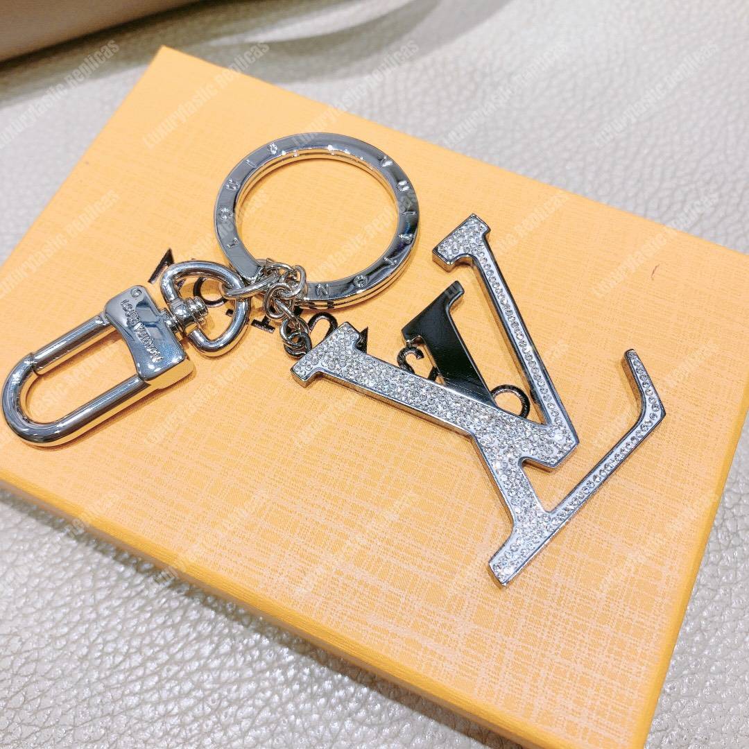 LV Capucines Strass Bag Charm And Key Holder Black