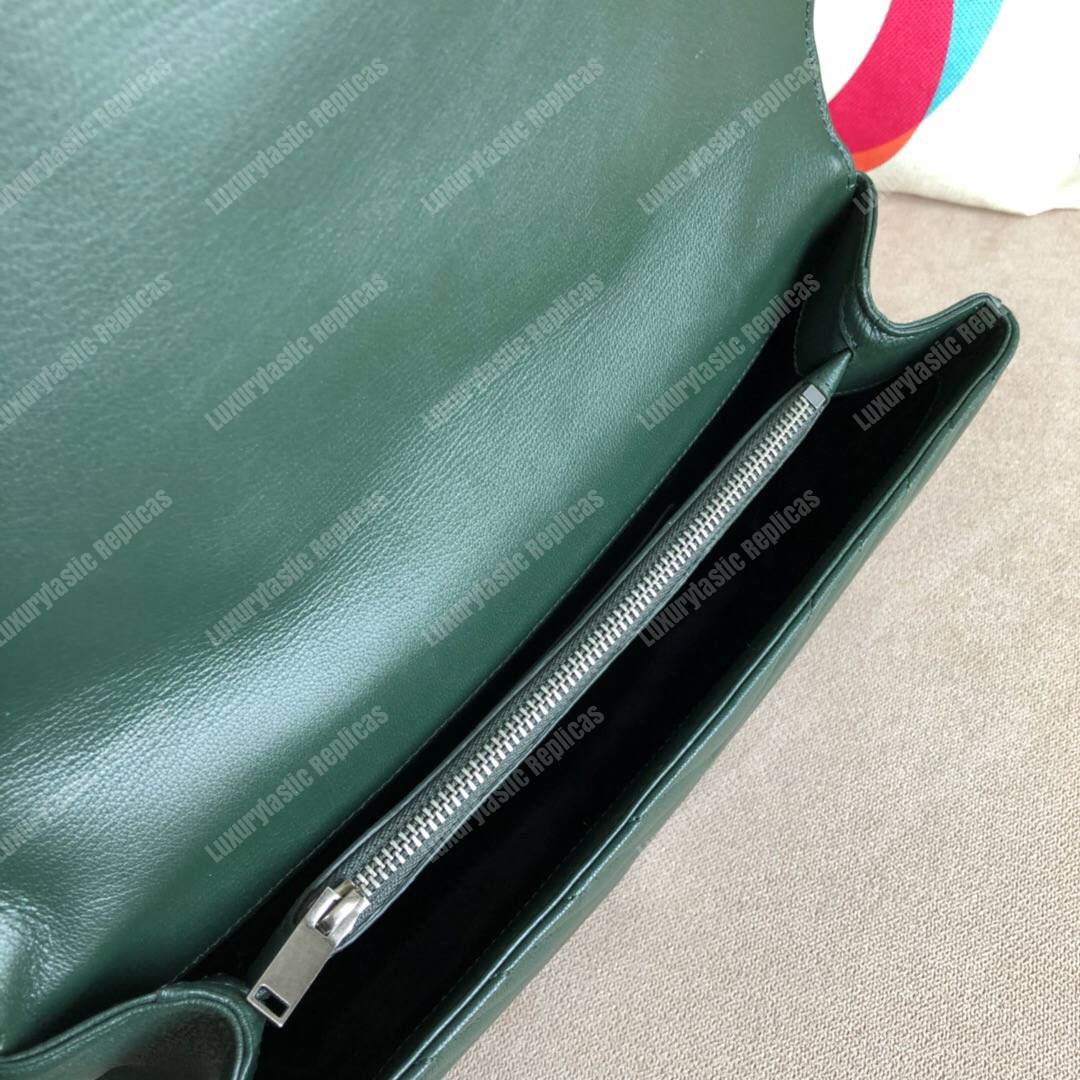 Saint Laurent Large College In Dark Green