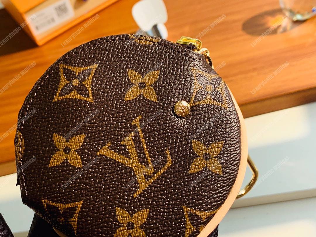 LV Round Coin Purse Monogram with Chain