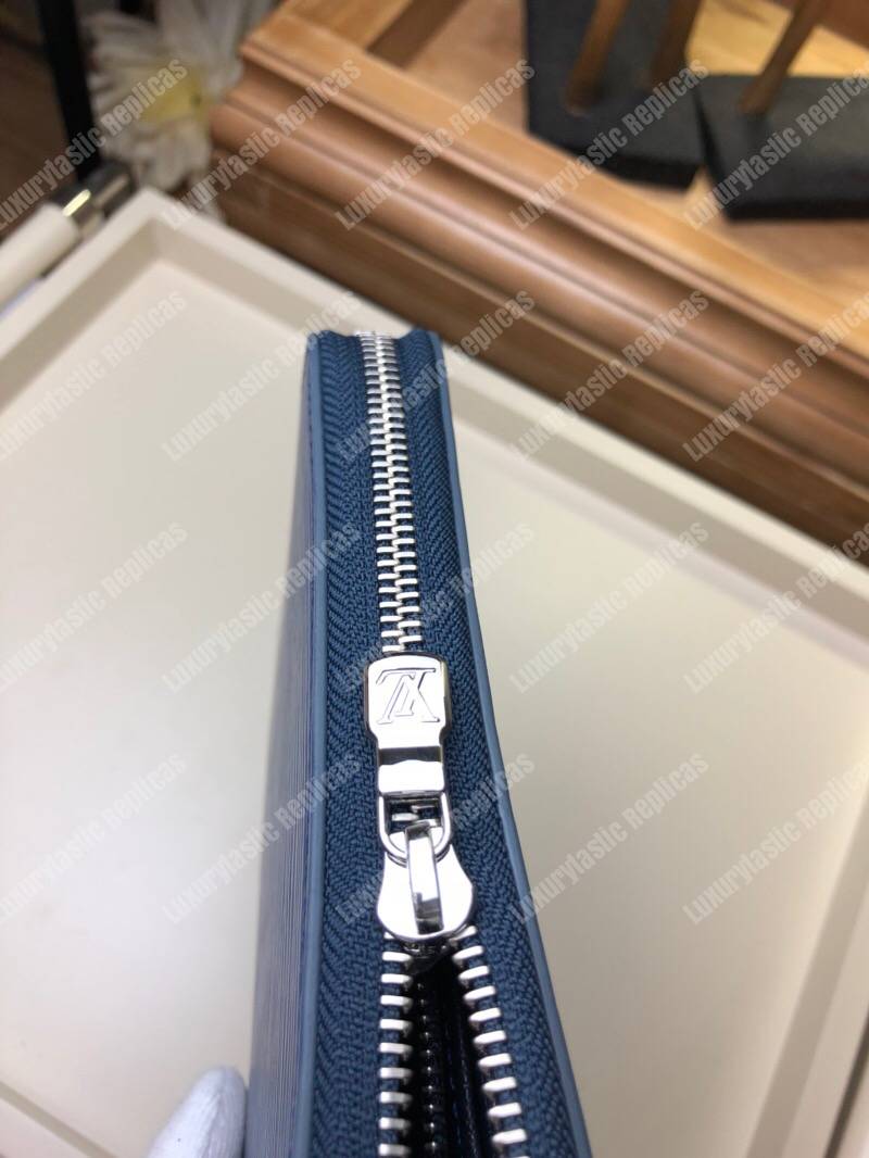LV Zippy Organizer Epi Leather Navy