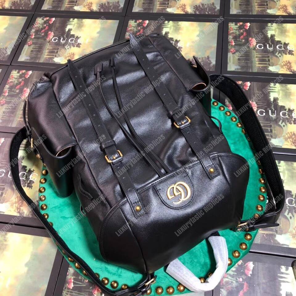 G*u*i re(belle) leather backpack black