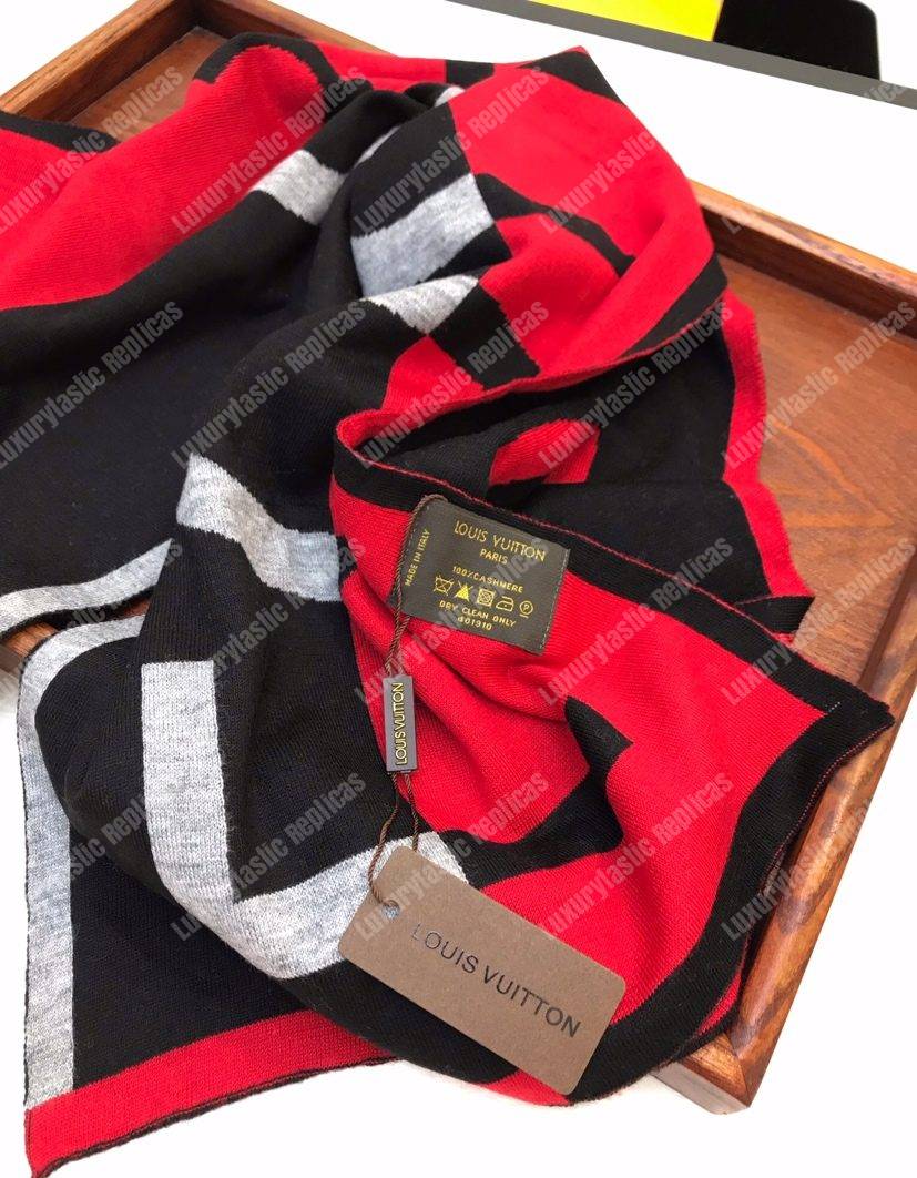 LV Horizon Scarf Rouge Bleu