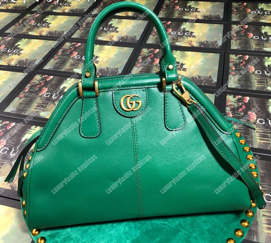 G*u*i re(belle) medium shoulder bag leather green