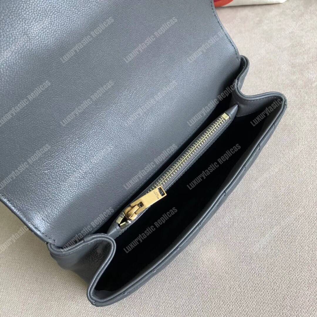 Saint Laurent Medium College Bag In Dark Anthracite