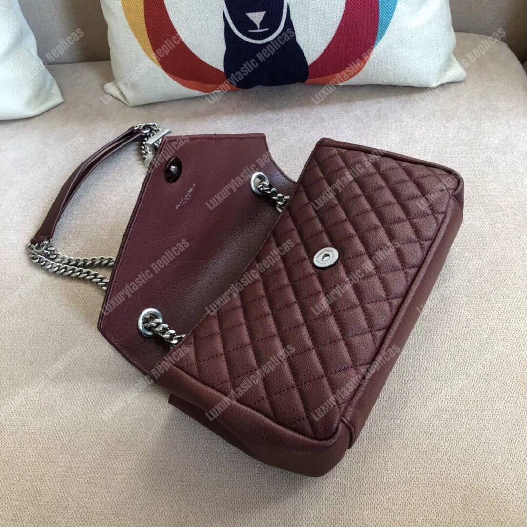 Saint Laurent Classic Medium Soft Envelope Dark Red