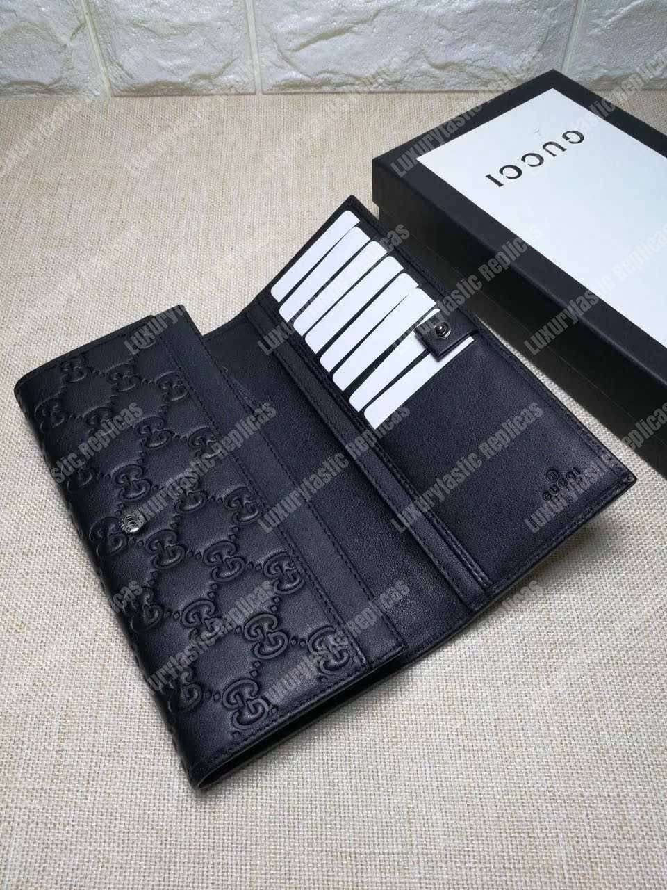 G*u*i gg continental offset web wallet black