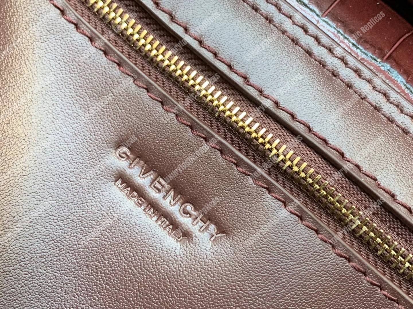 Givenchy Medium Mystic Bag In Crocodile-Effect Leather Brown