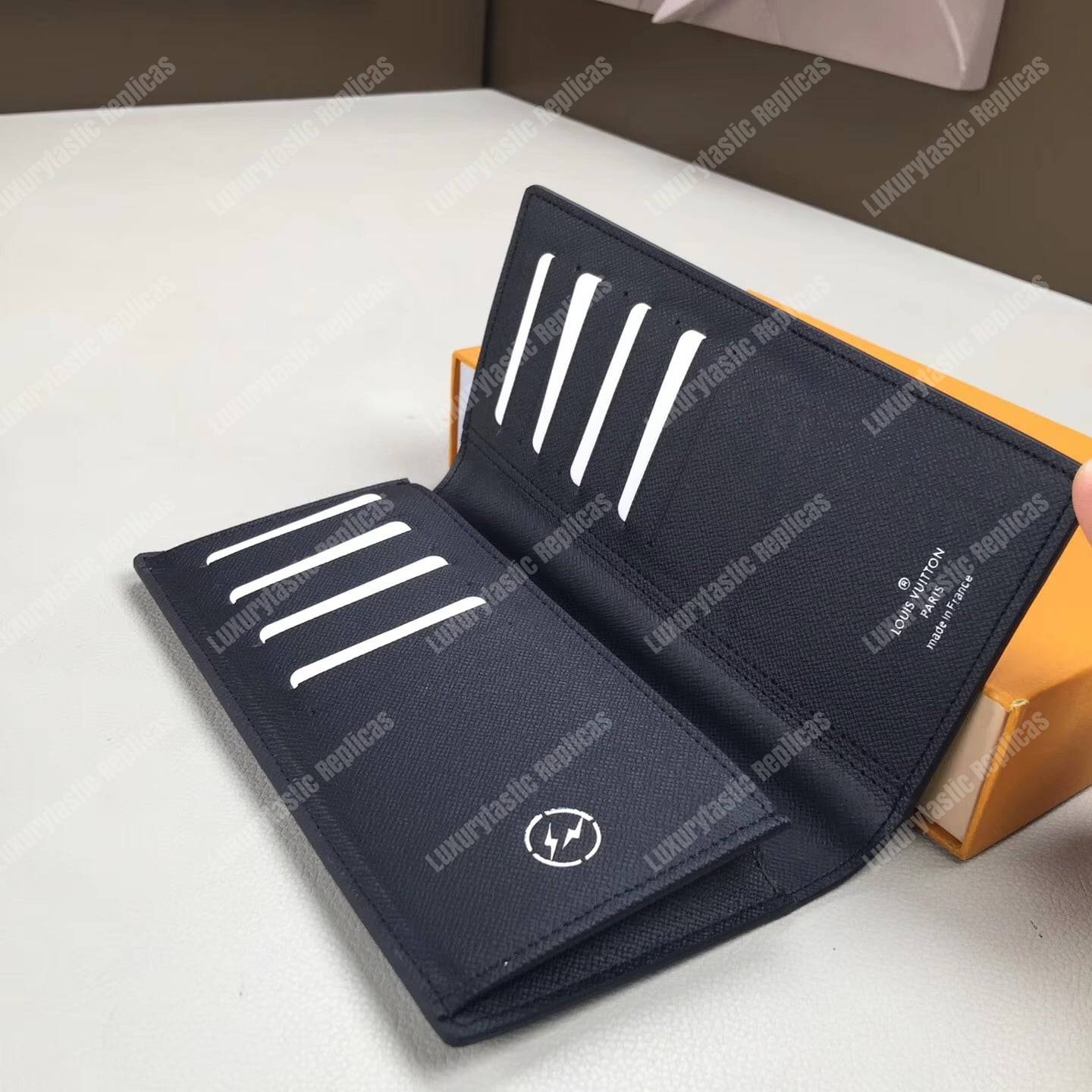 LV Brazza Wallet Monogram Eclipse Canvas