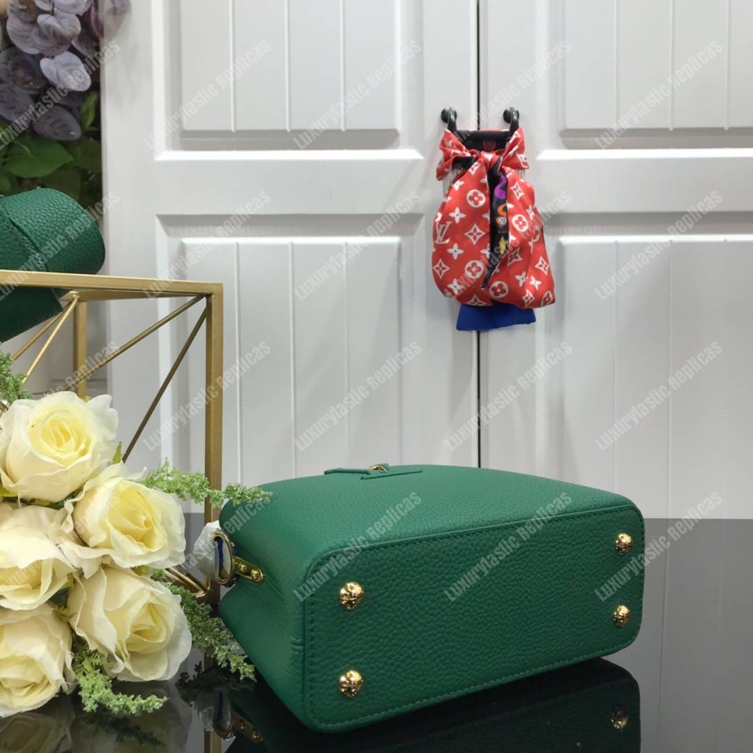 LV Capucines Mini Taurillon Python Vert
