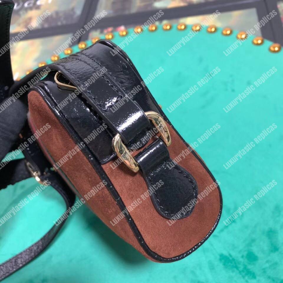 G*u*i ophidia suede mini bag chesnut