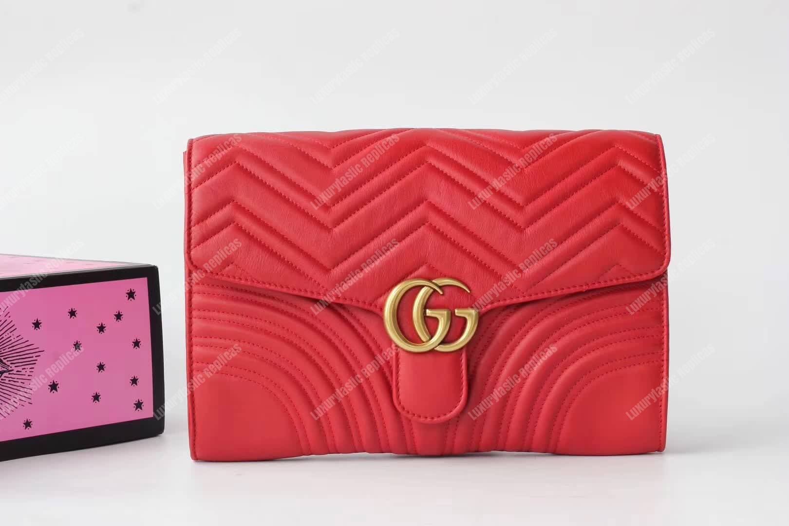 G*u*i gg marmont clutch red