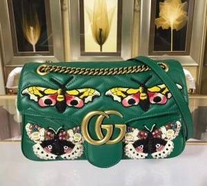 G*u*i gg marmont medium matelasse shoulder bag butterfly
